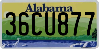AL license plate 36CU877