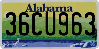 AL license plate 36CU963