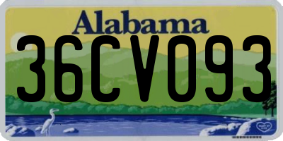 AL license plate 36CV093