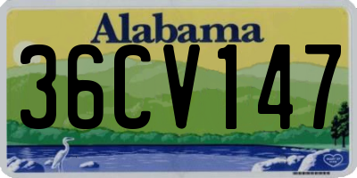 AL license plate 36CV147