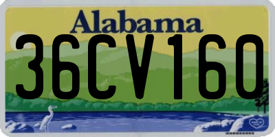 AL license plate 36CV160