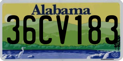 AL license plate 36CV183