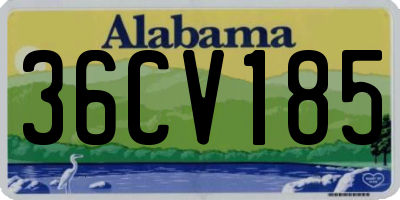 AL license plate 36CV185
