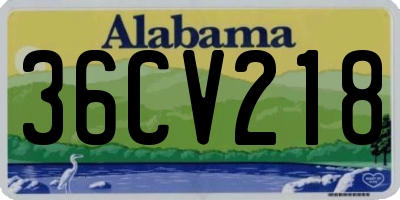 AL license plate 36CV218
