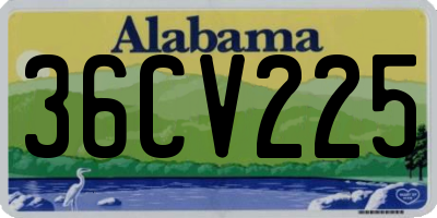 AL license plate 36CV225