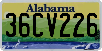 AL license plate 36CV226