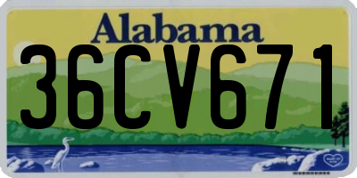 AL license plate 36CV671