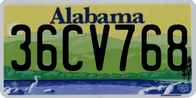 AL license plate 36CV768