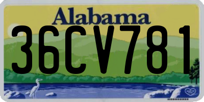 AL license plate 36CV781
