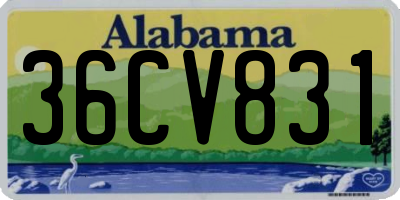 AL license plate 36CV831