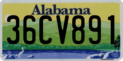 AL license plate 36CV891