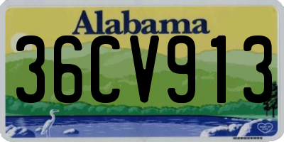 AL license plate 36CV913