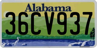 AL license plate 36CV937