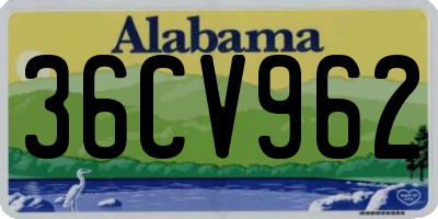 AL license plate 36CV962