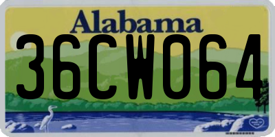 AL license plate 36CW064