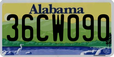AL license plate 36CW090