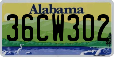 AL license plate 36CW302