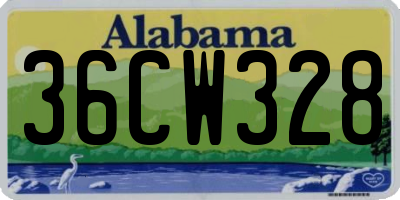 AL license plate 36CW328