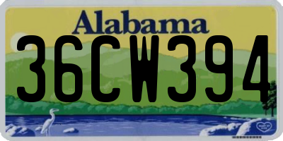 AL license plate 36CW394
