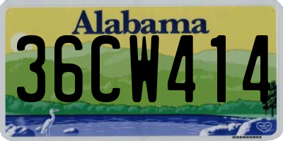 AL license plate 36CW414