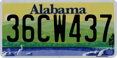 AL license plate 36CW437