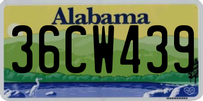 AL license plate 36CW439