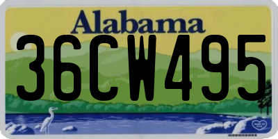 AL license plate 36CW495