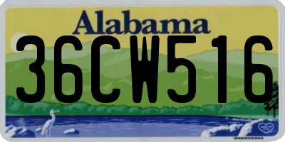 AL license plate 36CW516