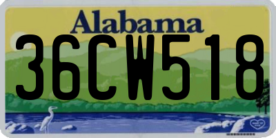 AL license plate 36CW518