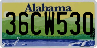 AL license plate 36CW530