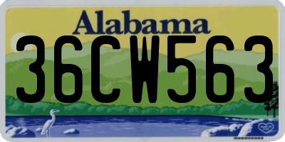 AL license plate 36CW563