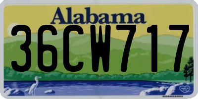AL license plate 36CW717