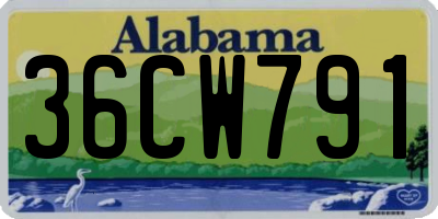 AL license plate 36CW791