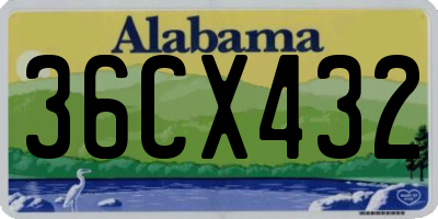 AL license plate 36CX432