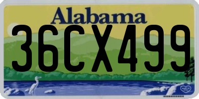 AL license plate 36CX499