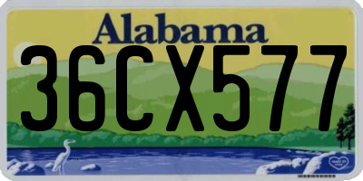 AL license plate 36CX577