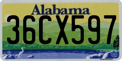 AL license plate 36CX597