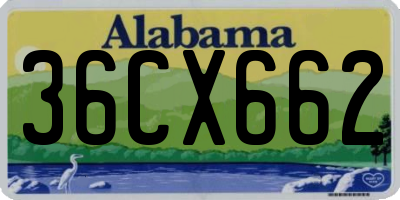 AL license plate 36CX662
