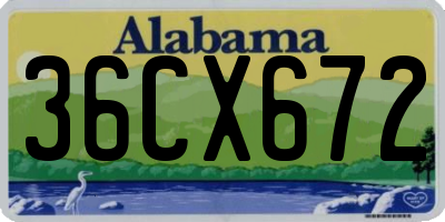 AL license plate 36CX672