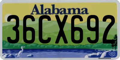 AL license plate 36CX692