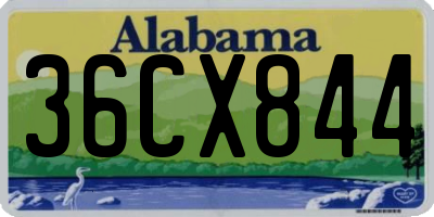 AL license plate 36CX844