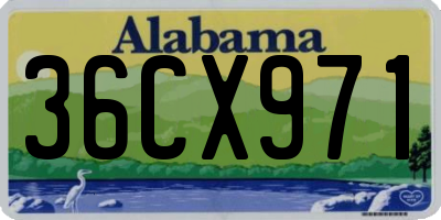 AL license plate 36CX971