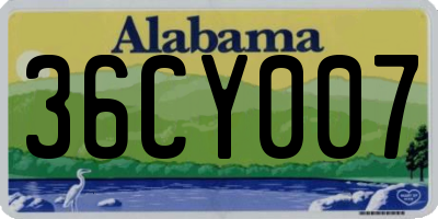 AL license plate 36CY007