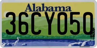 AL license plate 36CY050