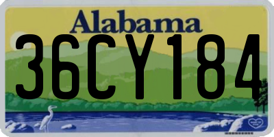 AL license plate 36CY184