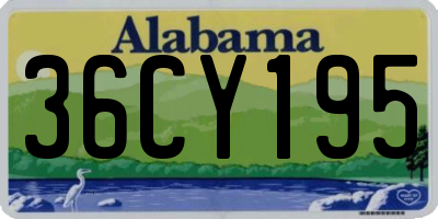 AL license plate 36CY195