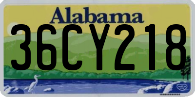 AL license plate 36CY218