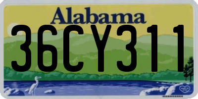 AL license plate 36CY311