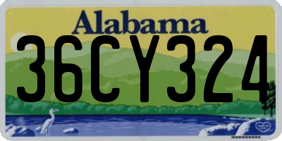 AL license plate 36CY324