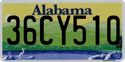 AL license plate 36CY510